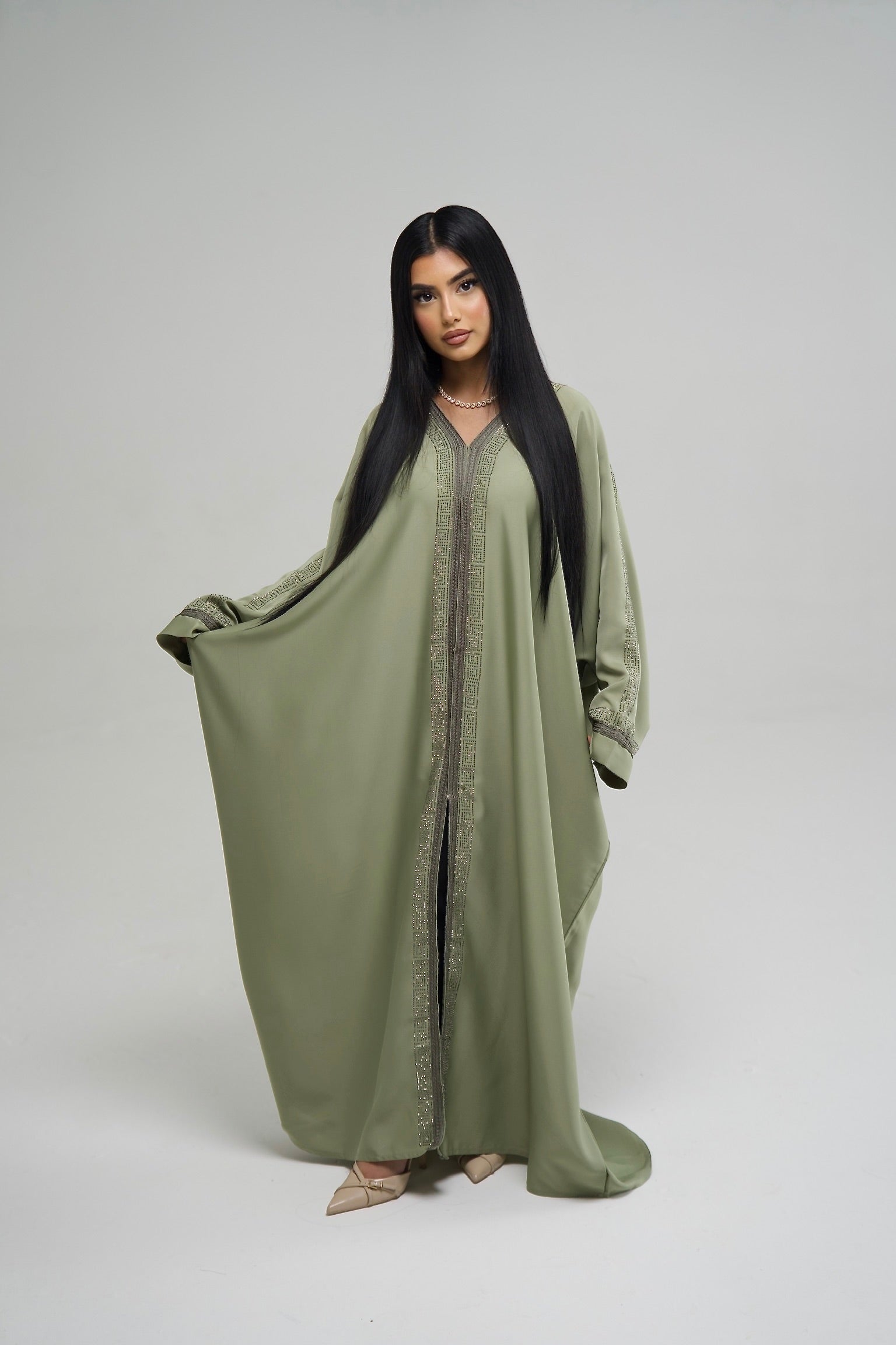 Soft Sage Abaya
